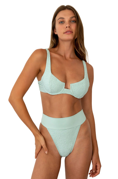 X Jessi Malay Noelle Top - (Seafoam Scrunch/Seafoam)