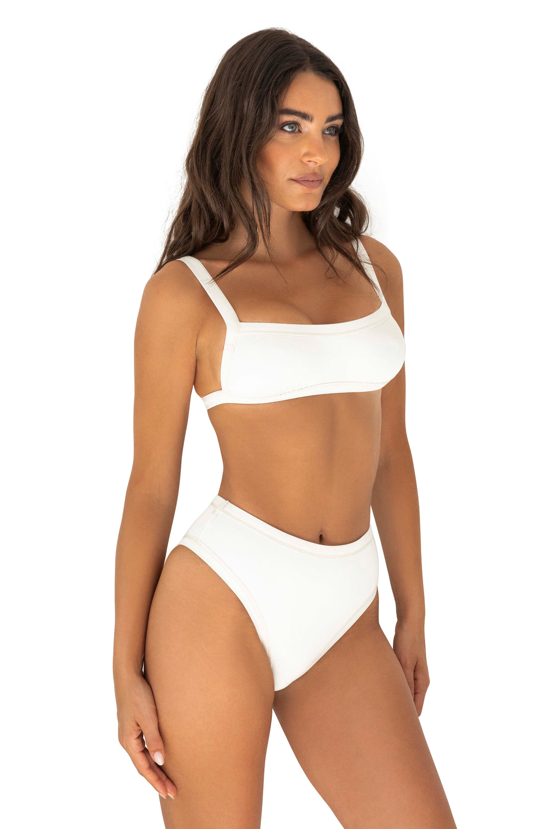 Josie Bottom - (Striped Matcha/Ribbed Vanilla)