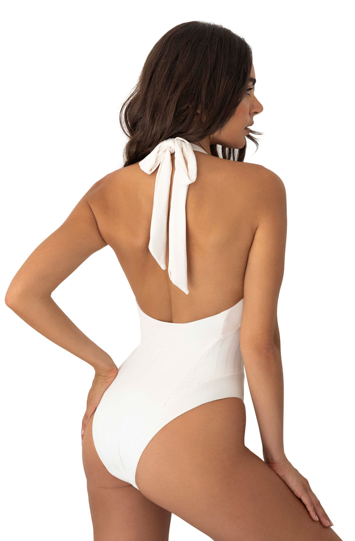 Rosie One Piece - (Ribbed Vanilla/Vanilla)