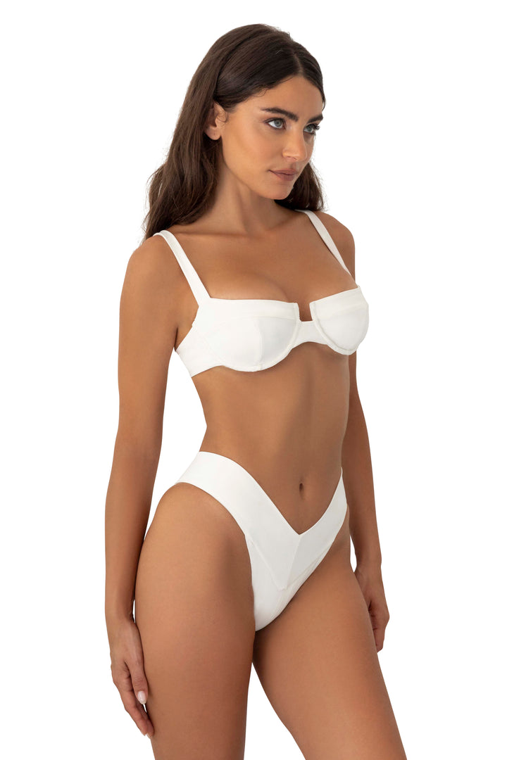 Jolene Top - (Ribbed Vanilla/Vanilla)