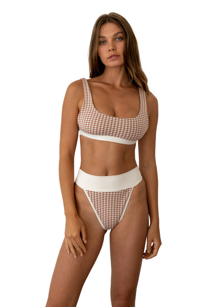 Abbey Top - (Bronze Gingham/Bronze)